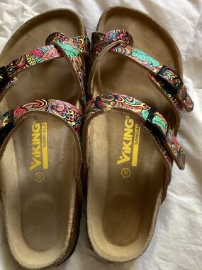 Viking Women's Multicolor Patterned Double-Strap Sandals